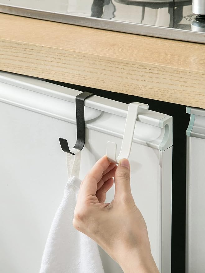 eywlwaar Over The Cabinet Door Single Hooks 5 Pack (White)