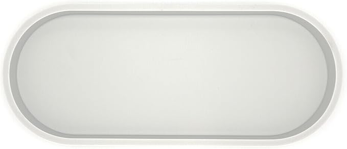 Happitasa Premium 12â x 5â Silicone Vanity Tray | Sink and Surface Organizer with Sturdy Non-Slip Base | Heat Safe, Dishwasher Safe (Light Grey)