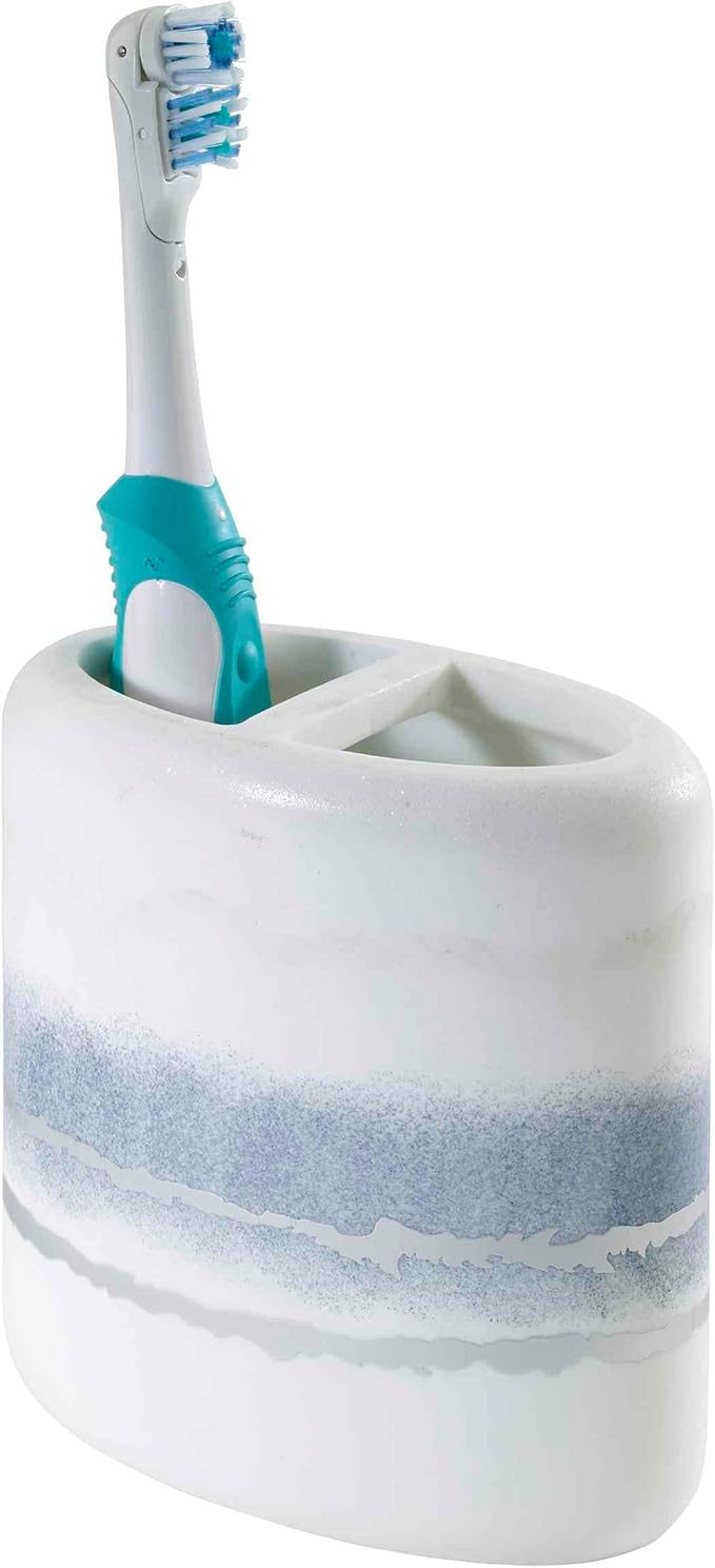 Avanti Linens - Toothbrush, Resin Countertop Accessories, Marble Inspired Bathroom Essentials (Murano Collection)