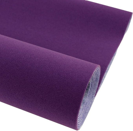 Taogift Self Adhesive Velvet Flock Shelf Liner Sticker for Drawer Dresser Cabinets Jewlery Displays Box Arts Crafts Decor (Purple, 17.7x98 Inches)