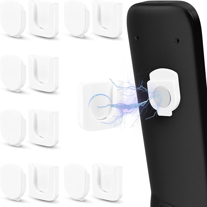 6-Piece Magnetic Remote Control Holder Wall Mount - Self Adhesive Suitable for Tv Backside as Well as Tv Fan and Air Conditioner Remote Controls