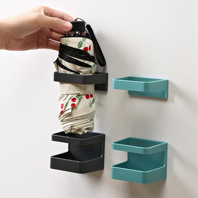 PRETYZOOM Wall Mounted Umbrella Stand with Drip Tray Creative Umbrella Shelf for Entryway Bathroom Kitchen Pp Material Organizer Rack