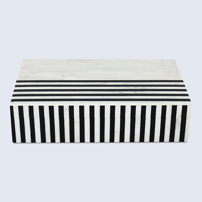 Handicrafts Home Decorative Storage Box 10x6 – Remote Organizer Box with Lid, Modern Decorative Keepsake Box, Boho Shelf Décor, Memory Box for Photos or Letters, Decorative Box for Table Décor