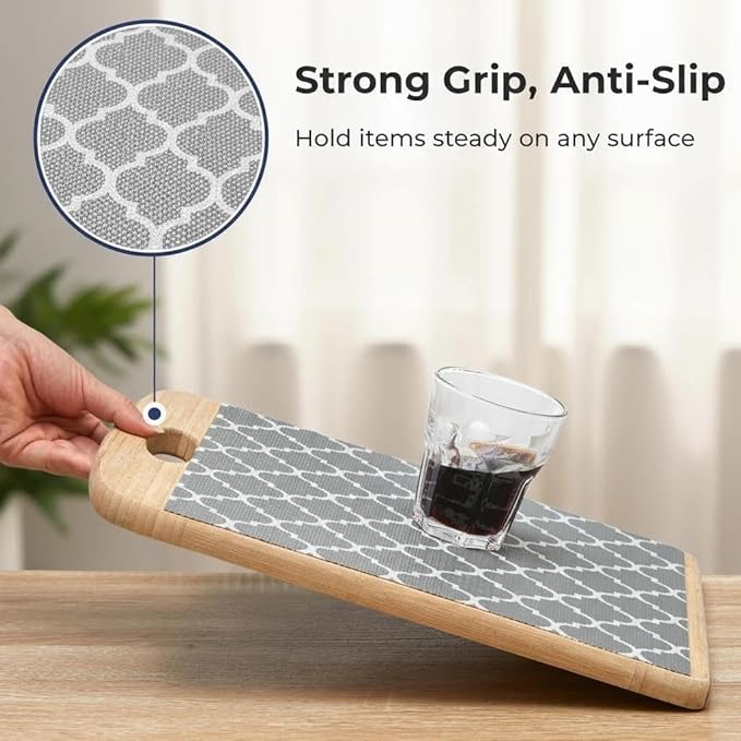 Coavas Extra Grip Thickened Shelf and Drawer Liner - Non-Adhesive Non-Slip Waterproof Mats for Kitchen Cabinets, Drawers, Shelves, Dresser & Cupboard, Easy Cut DIY (Gray, 12IN x 10FT)