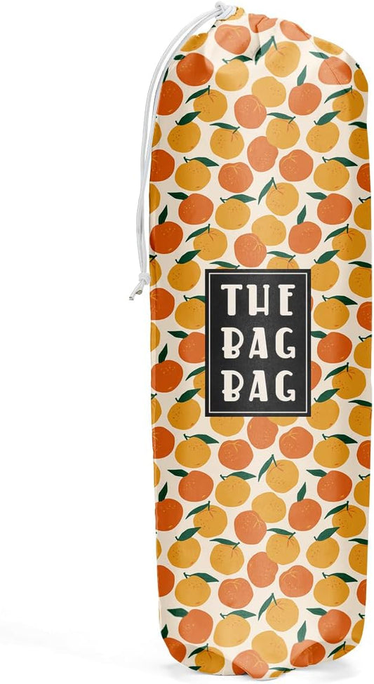 Orange Grocery Bag Organizer - Plastic Bag Holders for Kitchen, Pantry, Laundry Room - Home Decor Gifts