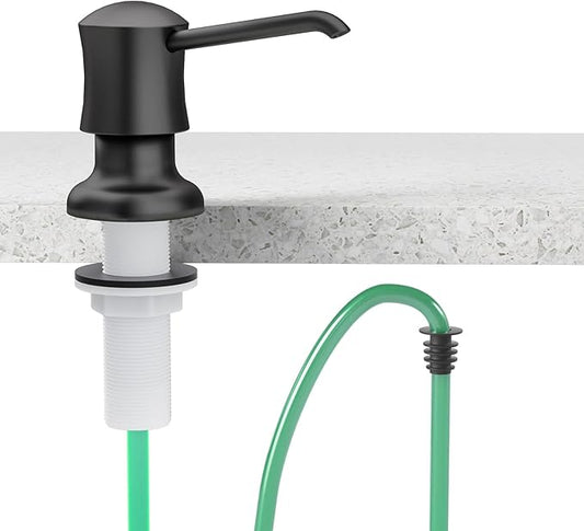 Samodra Sink Soap Dispenser and Extension Tube Kit, ABS Pump Head Bronzed Built in Design with 39” Extension Tube to Soap Bottle, No More Messy Refills(No Bottle)