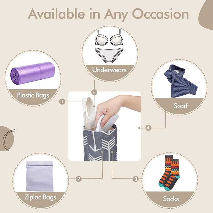 TOGETRUE Plastic Bag Holder, Washable Grocery Bag Holder Organizer, Large Wall Mount Trash Storage Dispenser for Home, Kitchen, Travelling (Grey)