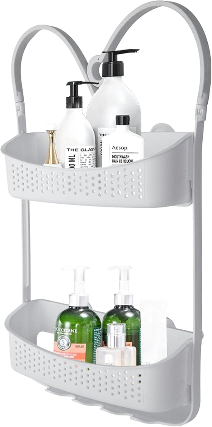 Blue Canyon Shower Caddy Double Hanging White