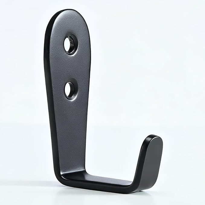Stainless Steel Hooks for Hanging, Heavy Duty Hook, Wall Hooks Key Holder Wall Mount Hanger Coat Hook Garage Storage Screw Utility Hooks, 8 Pack (Black)