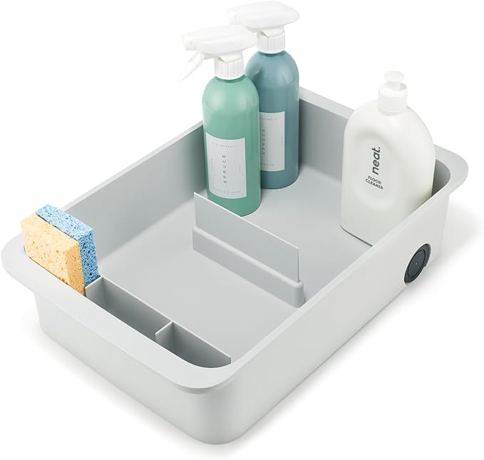 Joseph Joseph CupboardStore Large Easy-Access Wheeled Storage Caddy – Under-Sink Kitchen Organizer, Made from Recycled Plastic