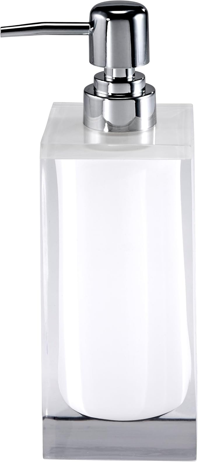 Izod - Lotion Pump/Soap Dispenser, Sleek Resin Countertop Accessories, Dorm Room Essentials, Modern Home Decor (Marina Collection, White)