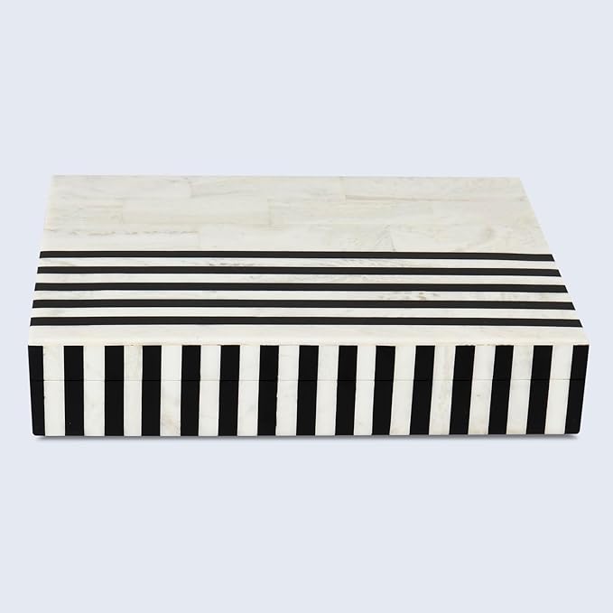 Handicrafts Home Decorative Box 8x6 – Photo Storage Box, Jewelry Organizer, Modern Decorative Storage Box with Lid, Bohemian Table Décor, Vintage Keepsake Box for Shelf or Coffee Table Décor