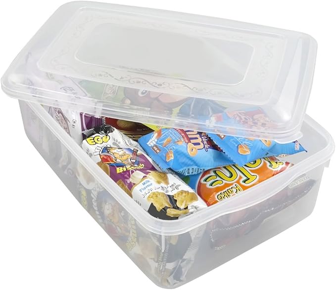 Anbers 11-Quart Clear Storage Containers Box Bin with Lid, 2-Pack