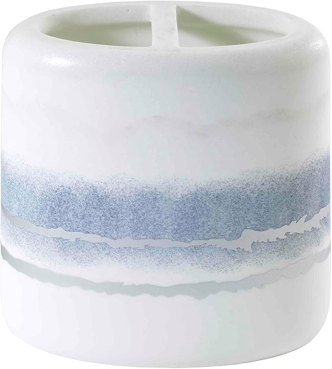 Avanti Linens - Toothbrush, Resin Countertop Accessories, Marble Inspired Bathroom Essentials (Murano Collection)
