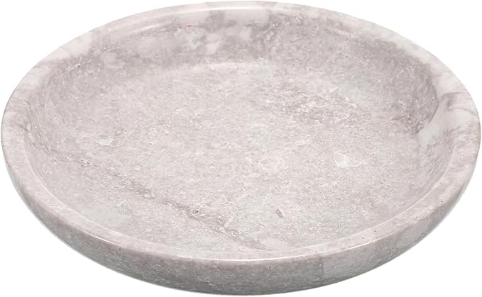 Hipiwe Small Key Bowl for Entryway Nightstand Organizer Tray Travertine Decorative Bowls Round Ring Holder Dish for Candle Trinket Jewelry Dish Home Decor Bowl,5.5"