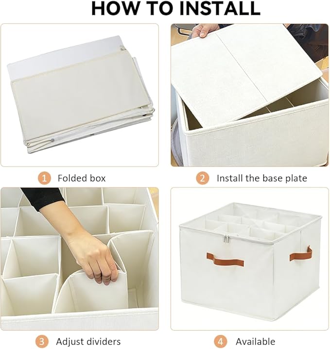Shoe Organzier for Cloest - 2pack Adjustable Shoe Storage Box Fits 8-16 pairs with Pop-Up dividers,17''*17''*12.5'' Space Saver shoe Box organizer with Clear Dust Cover