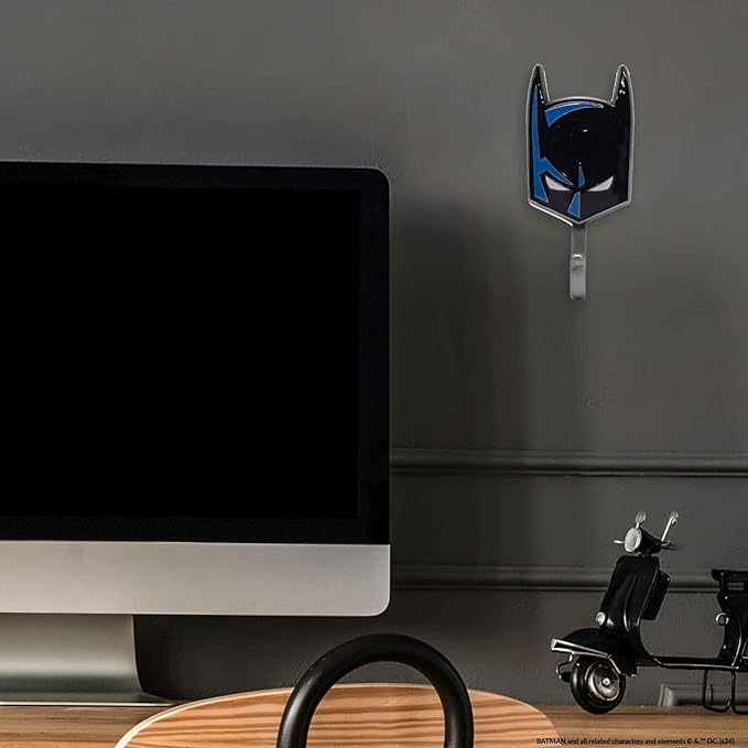 Open Road Brands DC Comics Batman Metal Wall Hook - Batman Hook for Coats, Jackets, Keys and More - Great Gift Idea