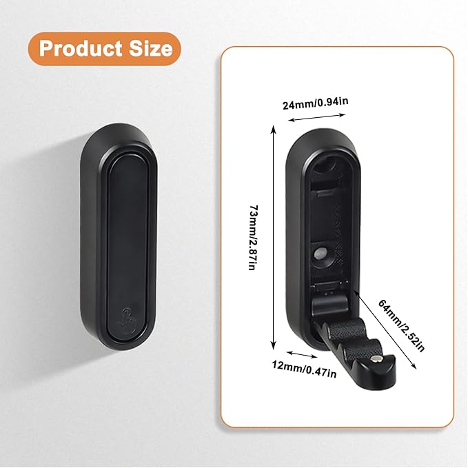 3 Pcs Folding Wall Hooks, Heavy Duty Metal Coat Hooks for Bedroom Closet, Bathroom Towel Hanger Wall Mounted Kitchen Hooks for Hanging Aprons, Brushes, Umbrellas, Keys, Hat, Bags (Black)