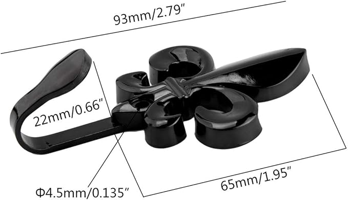 Bathroom Towel Hooks, Decorative Wall Hooks Coat Hooks Heavy Duty Metal Hooks Wall Mounted Hanging Hooks for Hanging Key Purse Robe Hat Scarf Belt Handbag Cup Mug and More,4 Pack (Black)