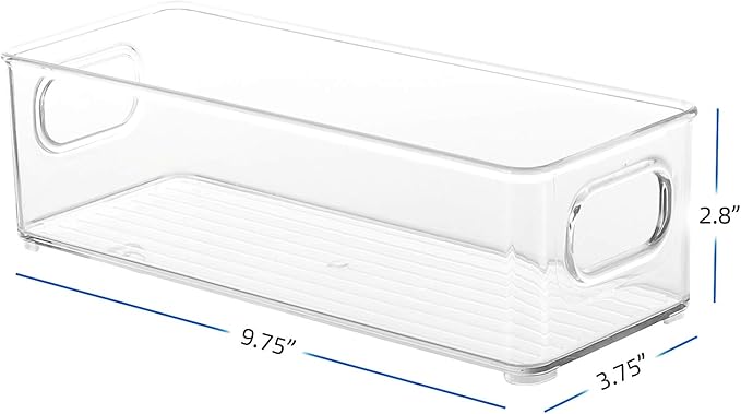 StorageBud Pantry Organization And Storage - Refrigerator Organizer Bins - Stackable Clear Fridge & Freezer Organizer Bins - Great Bins For Pantry, Storage, Organizer, Fridge, Freezer, & More