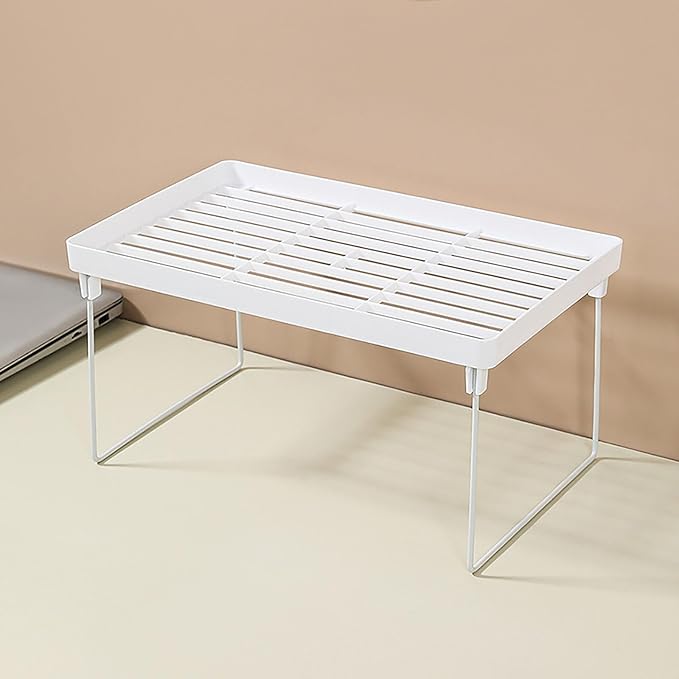 2 Pack Storage Rack, White Leakage Shelf for Placing Cups, Tissue, Seasoning (large)