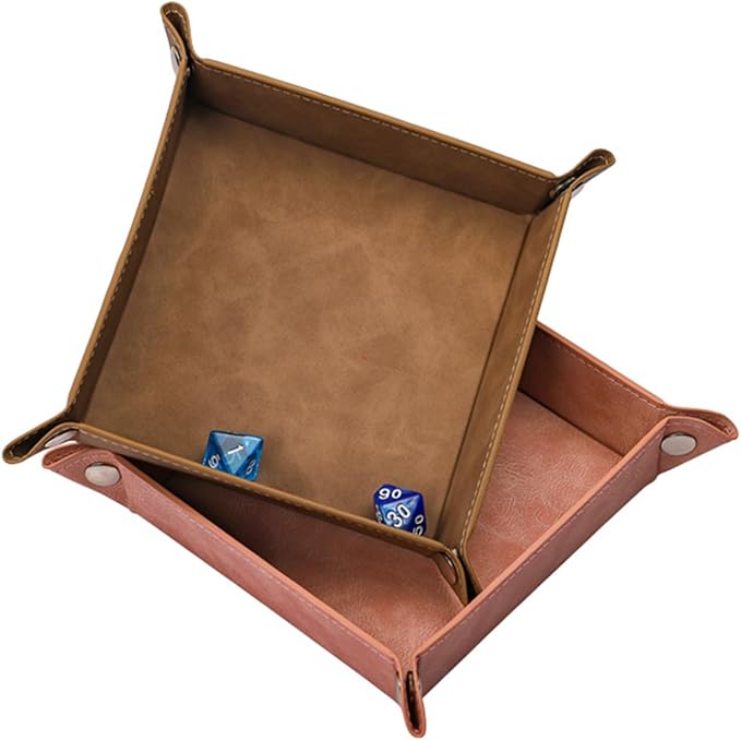 siduater Valet Tray Desktop Storage Organizer – Vegan Leather Catchall Bedside Vanity Tray Nightstand Caddy Holder for Remote Controller, Watch, Keys, Phone, Wallet, Coin, Jewelry, Stone Brown