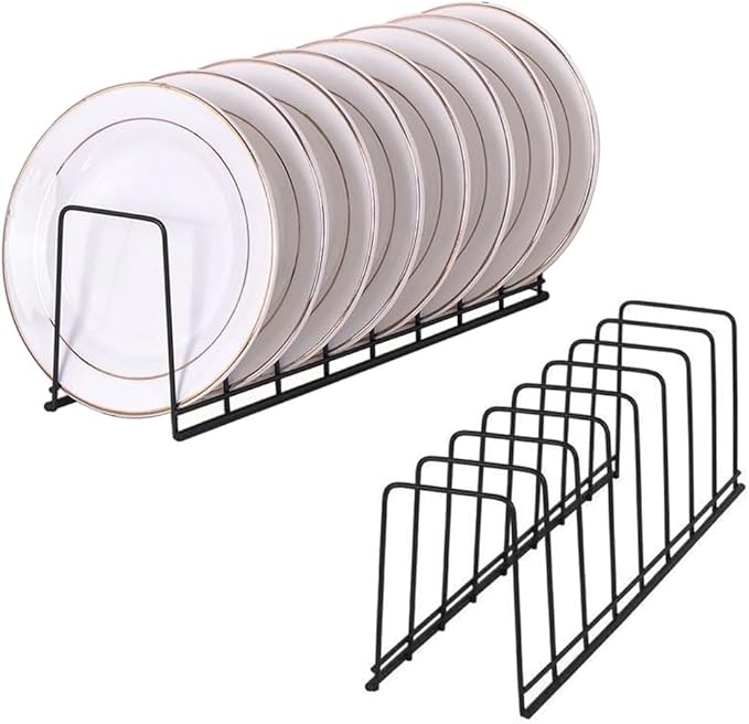 Small Bowl Drainer,Stainless Steel Bowl Drying Rack for Kitchen Counter Organizer Storage, Storage Shelf, Chrome (2 Dish Racks (Black))