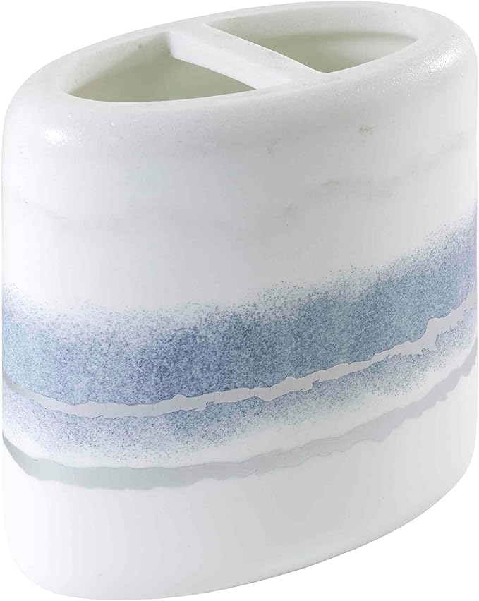 Avanti Linens - Toothbrush, Resin Countertop Accessories, Marble Inspired Bathroom Essentials (Murano Collection)