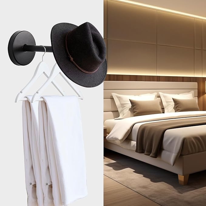 Stainless Steel Coat Hook, 2 Pack Long Wall Mounted Hooks 8 Inch (200mm), Heavy Duty Robe and Hat Hanger for Bedroom,Entryway, Kitchen, Garage Organizer