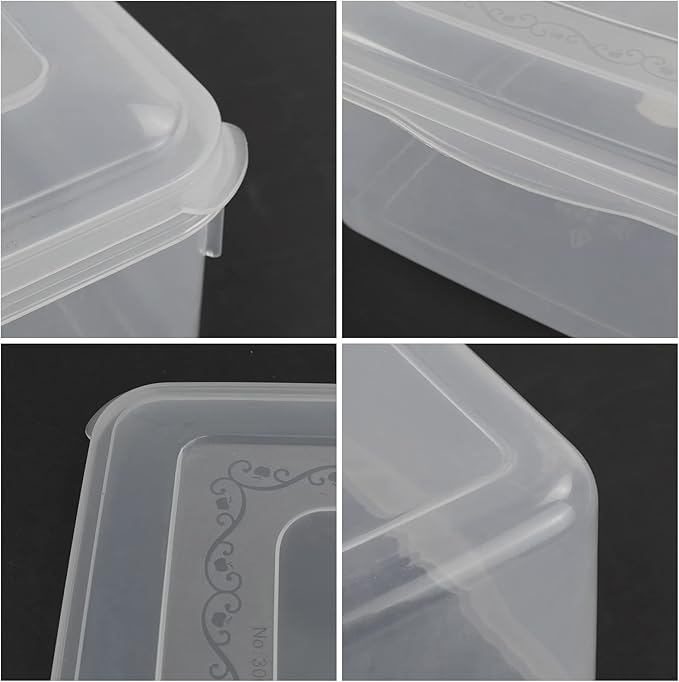 Anbers 11-Quart Clear Storage Containers Box Bin with Lid, 2-Pack
