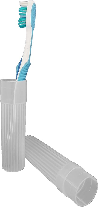 Toothbrush Holder - White, Made in USA, with Ventilation Holes, for Toothbrush Covers, Toothbrush Holder, Toothbrush Soft, Durable Design, Hygienic Bathroom Accessory