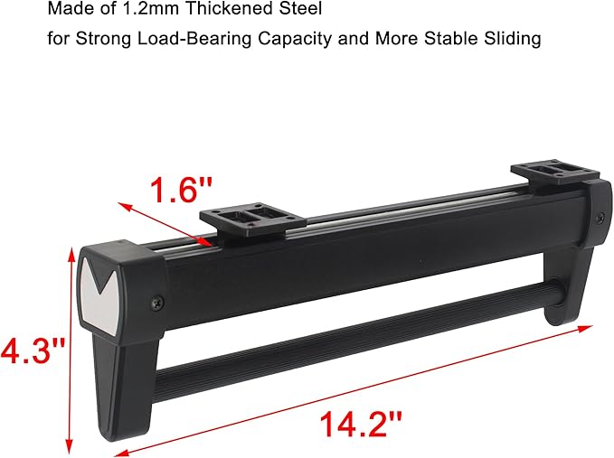 Adjustable Double-Rail Pull Out Clothes Hanger Rod with Thick Steel - Wardrobe Clothing Rail Hanger Rack Bar for Pants and Clothes, JJ010