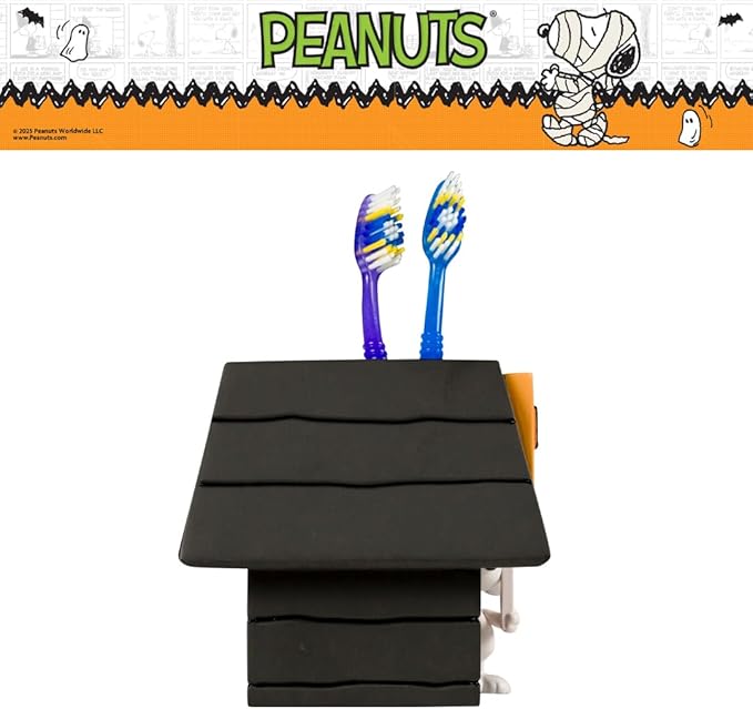 Peanuts Snoopy Halloween Toothbrush Holder - Makeup Brushes/Pens Tumbler, (Official Peanuts Product) by Franco Collectibles