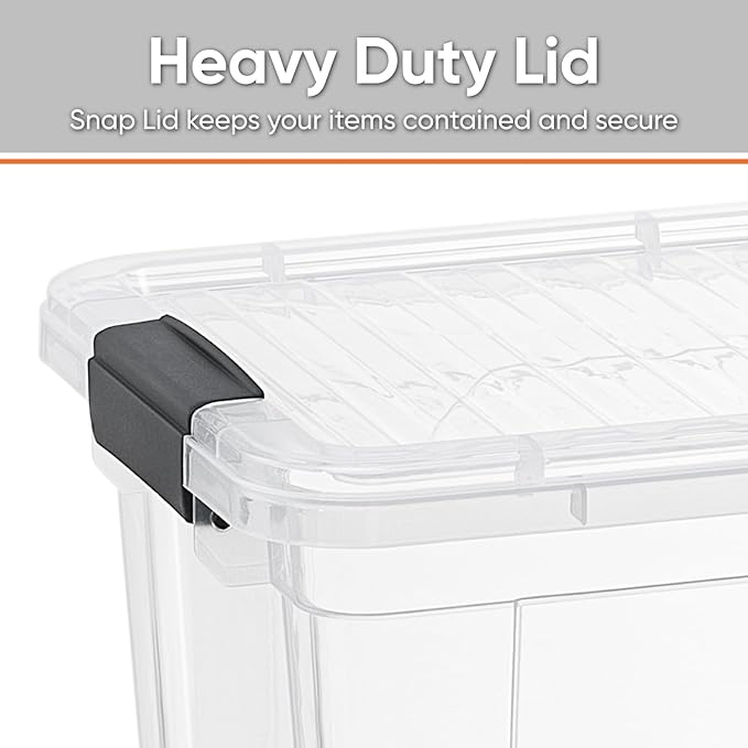 Superio Clear Storage Box with Lid, 8.75 Quart Plastic Container Bins for Organizing, Stackable Crates, BPA Free, Non Toxic, Odor Free, Organizers for Home, Office, School, and Dorm, 18 Pack