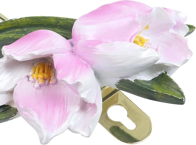 Oedema 3 Pcs Vintage Wall Hooks Flower Shaped Decorative Wall Mounted Art Flower Hook for Hanging Clothes Keys Hats Towels, Three Styles