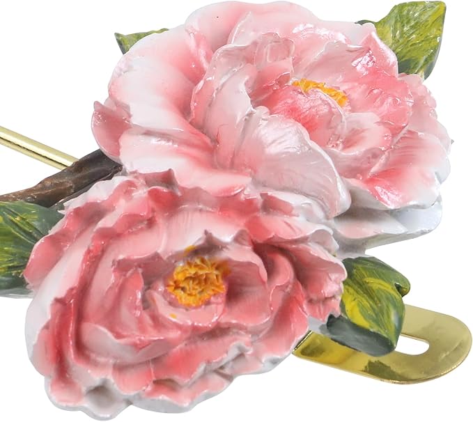 Oedema 3 Pcs Flower Shaped Decorative Wall Hooks Resin Vintage Decor Hanger Wall Mounted Hooks for Towel Hat Clothes