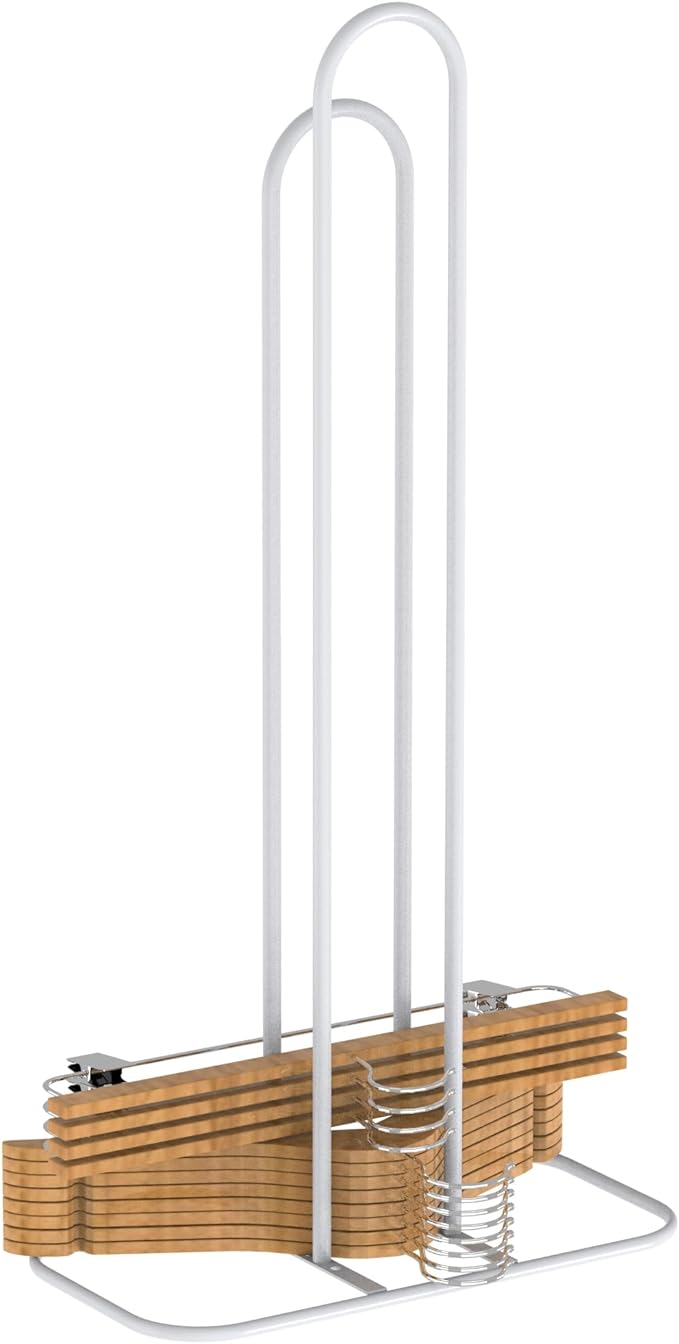 EASTTOWEST Hanger Stacker Organzier,33 inch Height Hanger Stand Clothes Hanger Storage Rack,Hanger Holder for Closet Laundry Room,White