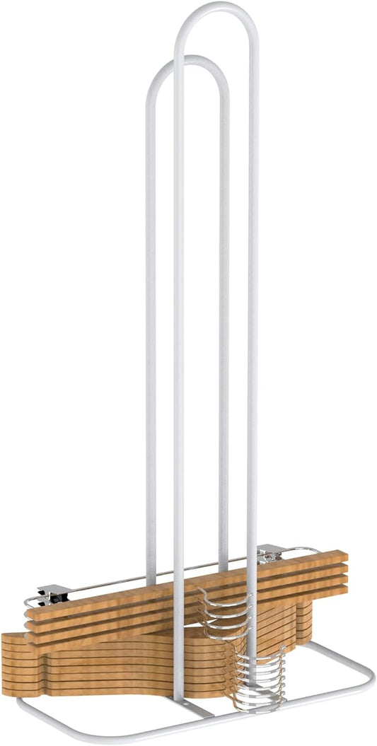 EASTTOWEST Hanger Stacker Organzier,33 inch Height Hanger Stand Clothes Hanger Storage Rack,Hanger Holder for Closet Laundry Room,White
