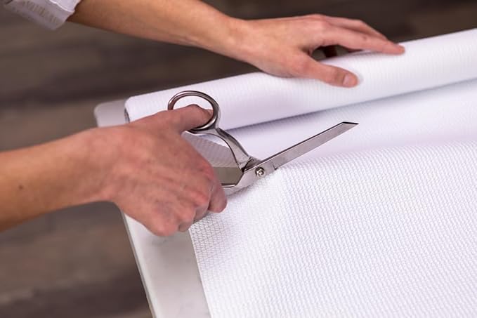 Smooth Top EasyLiner for Cabinets & Drawers - Easy to Install & Cut to Fit - Shelf Paper & Drawer Liner Non Adhesive - Non Slip Shelf Liner for Kitchen & Pantry - 12in. x 24ft. - Beige