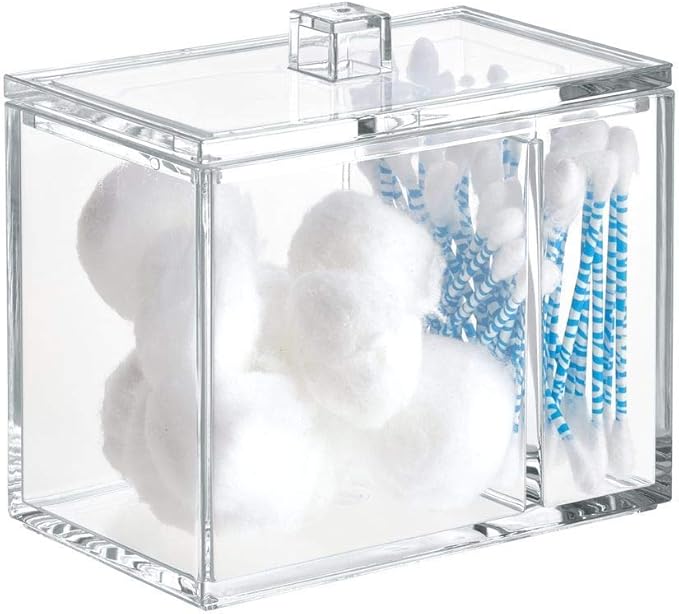 iDesign Clarity Wall Mount Nail Polish Storage Rack with 3 Shelves for Bathroom, Vanity, Closet, Bedroom, Set of 1, Canister