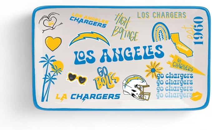 The Memory Company Officially Licensed NFL Team Spirit Ceramic Trinket Tray, Decorative Storage Catch-All, Home & Office Organizer, Gift for Football Fans