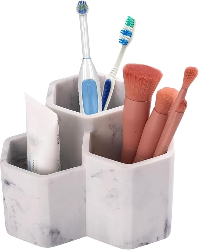 Toothbrush Holder for Bathrooms Toothpaste Holder Stand Bathroom Organizer for Toothbrush Makeup Brushes Holder