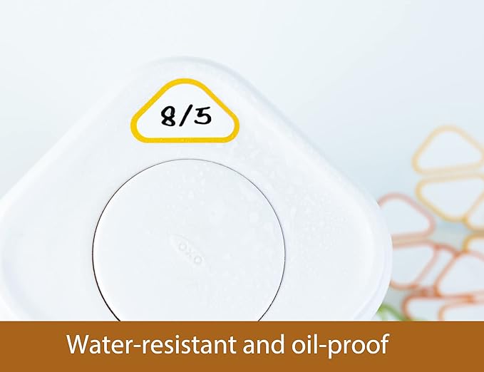 Removable Expiration Date Labels for Food Containers - Waterproof Storage for Deli, Pantry, Freezer, Refrigerator - Write On Kitchen Organization