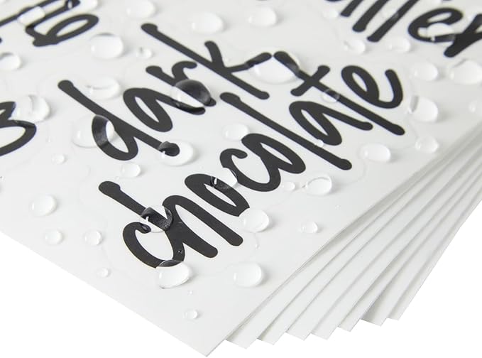 Talented Kitchen Pantry Organizer & Food Organization Stickers - 170-Count Black & Clear Vinyl, Water-Resistant - Keto Food Labels - Preprinted Removable Container Labels for Kitchen Cabinets