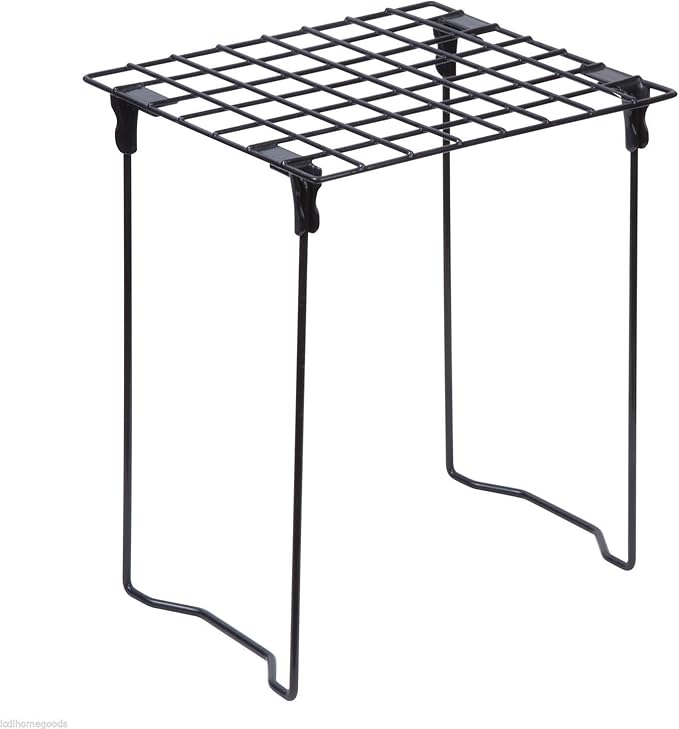 Honey-Can-Do SHF-03494 Collapsible Locker Shelf, Black, 10 lbs