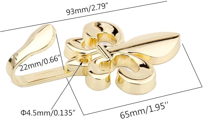 Bathroom Towel Hooks, Decorative Wall Hooks Coat Hooks Heavy Duty Metal Hooks Wall Mounted Hanging Hooks for Hanging Key Purse Robe Hat Scarf Belt Handbag Cup Mug 4 Pack (Gold)
