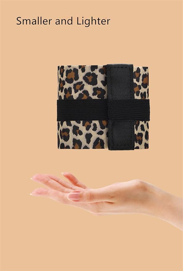 Portable Foldable Shopping Bag Large Capacity Multipurpose Storage Bag Sports Travel Shoulder Bag (Leopard Print)