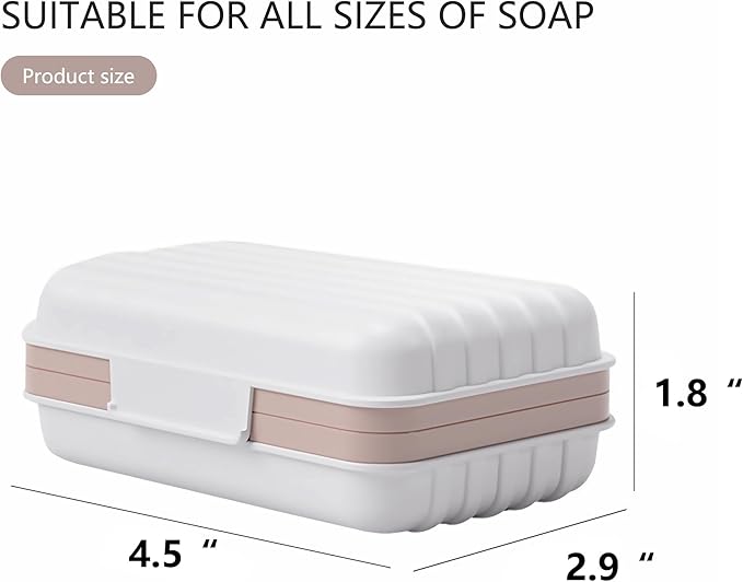 Travel Soap Container, Portable Travel Soap Case, Soap Dish with Lid for Camping, Outdoor, Bathroom, Hiking Traveling (3pcs 3 Color)