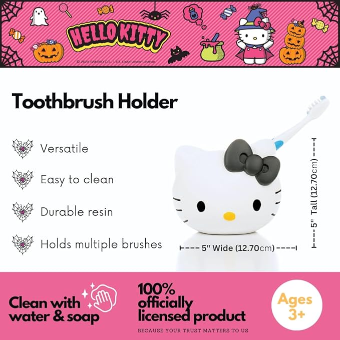 Sanrio Hello Kitty Toothbrush Holder - Makeup Brushes/Pens Tumbler, (Official Peanuts Product) by Franco Collectibles