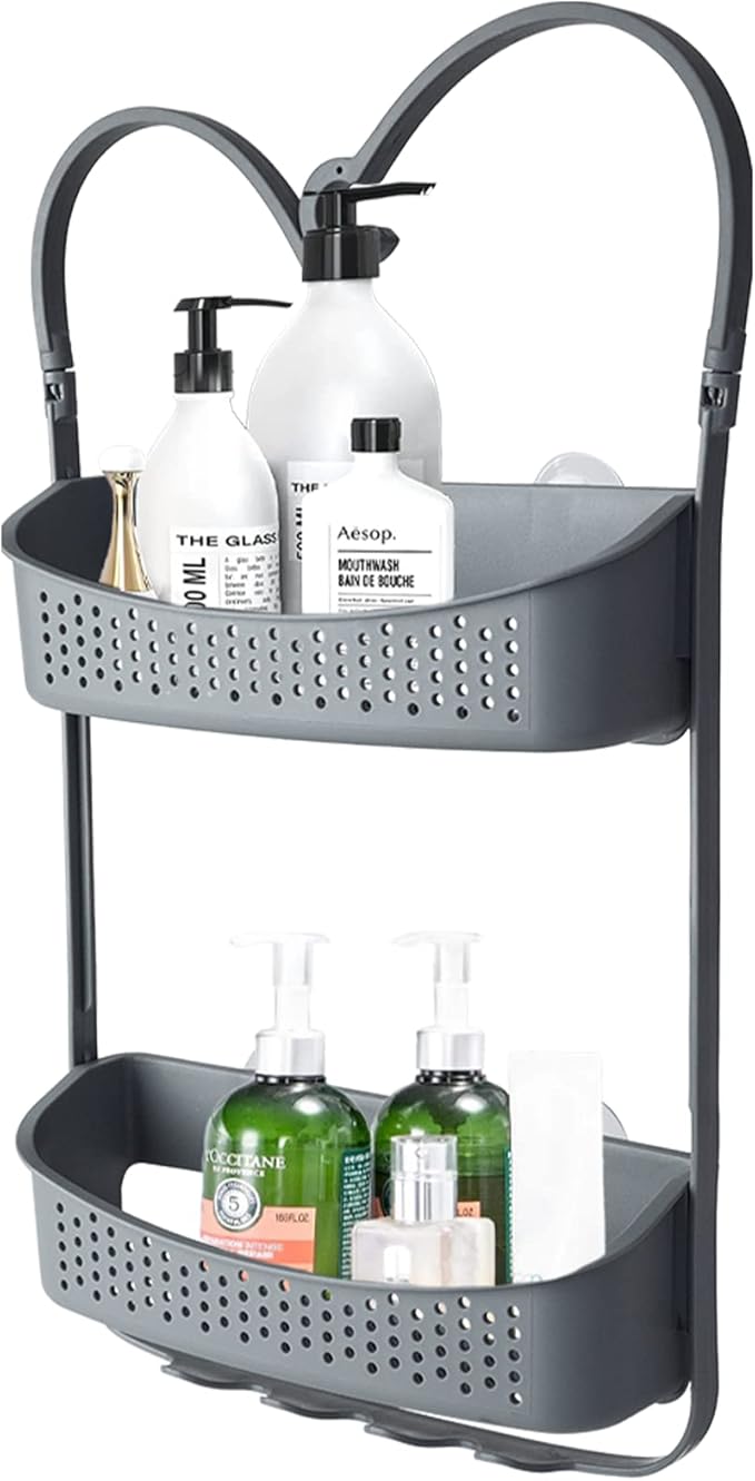 Blue Canyon Shower Caddy Double Hanging Grey